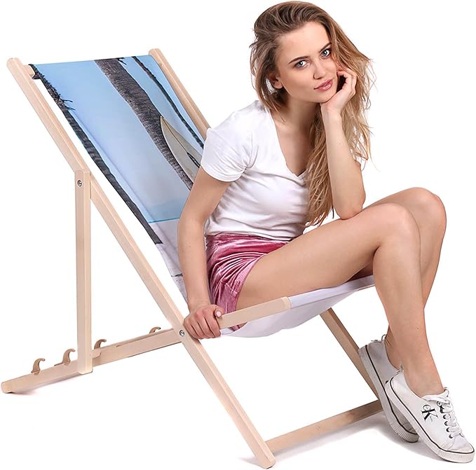 Wooden Deck Chair Surfboard