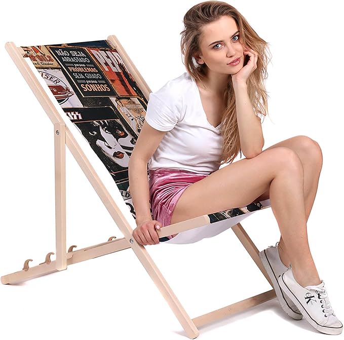 Vintage Wooden Deck Chair Wall