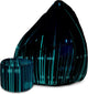 Puf Pearshape s podnožkou Binary Code