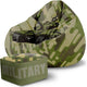 Paradise Sitzsack mit Fußhocker Military-Velvet