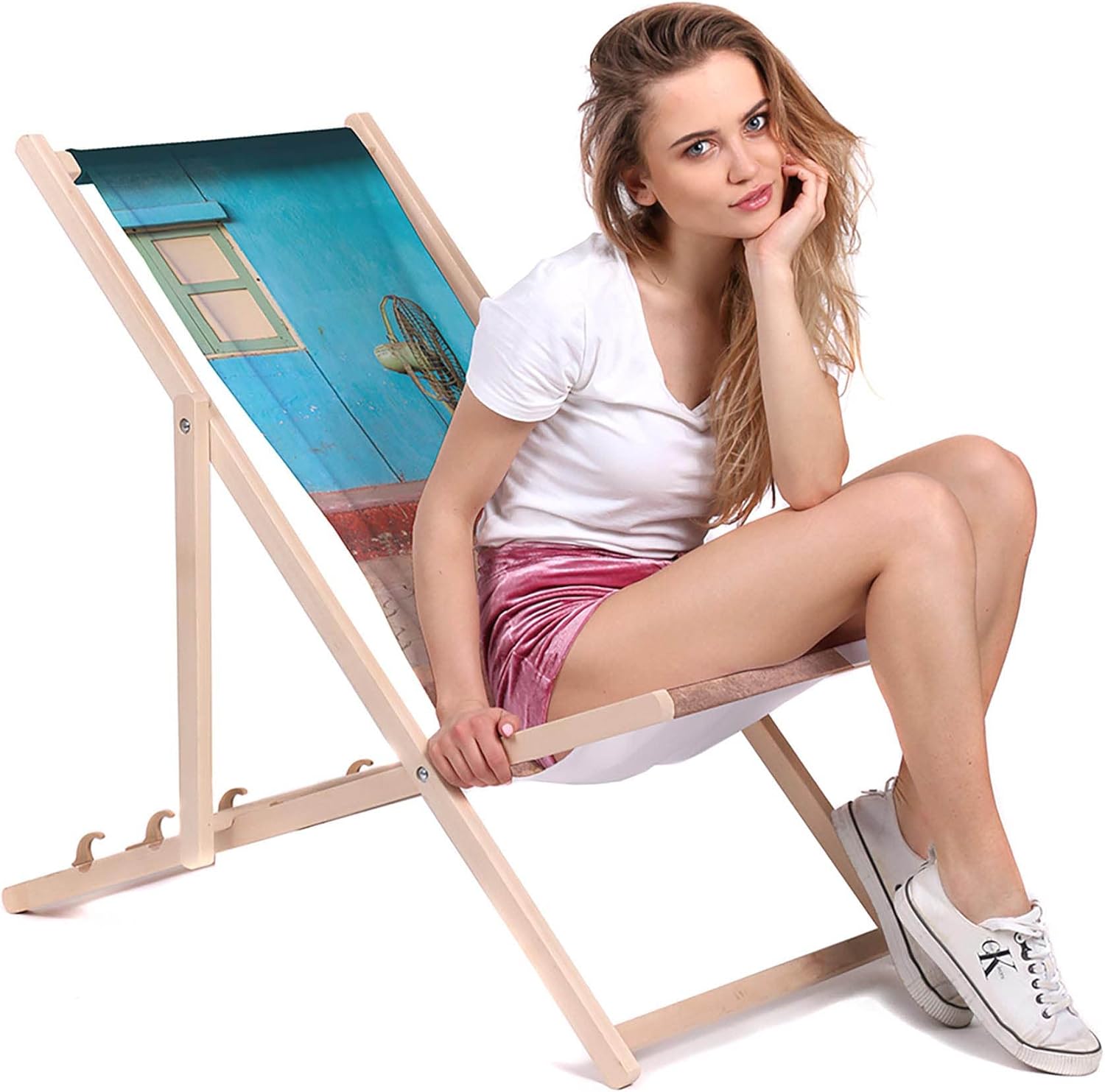 Wooden Deck Chair Old Fan