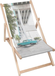 Drevené ležadlo Auto pod mostom