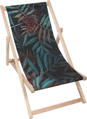 Vintage Wooden Deck Chair Leaves