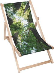 Vintage Wooden Deck Chair Trees