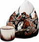 Puf Pearshape s podnožkou Lumberjack-Velvet