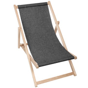 Wooden Deck Chair Linen Imitation Star Dust