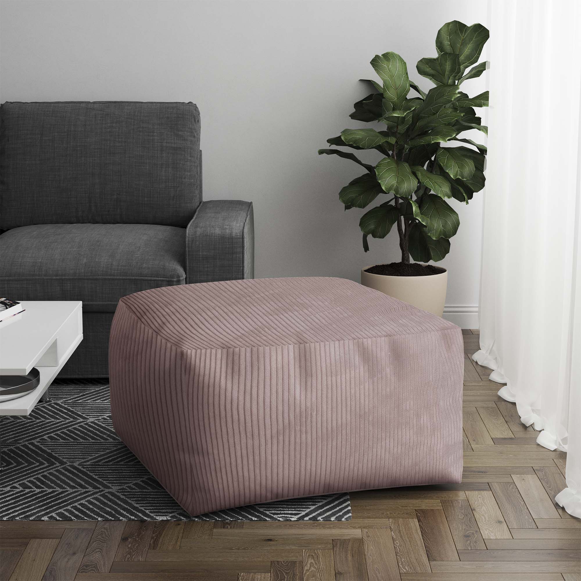 Puf Comfort Strieborná ružová