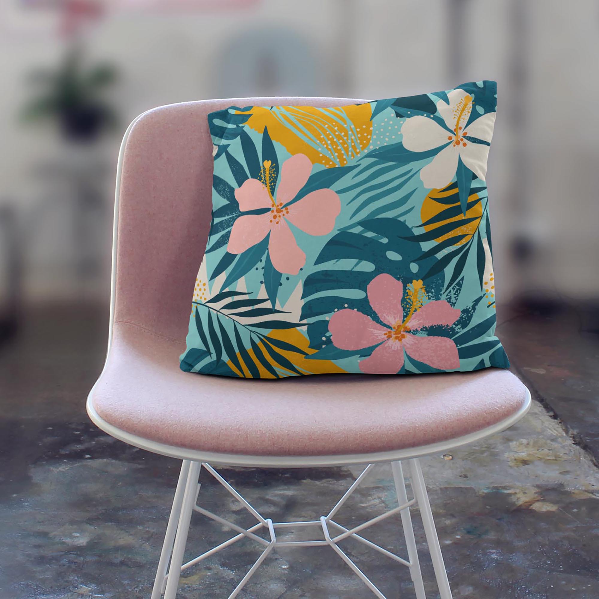 Tropical Palm Flowers-Tablecloth Fabric