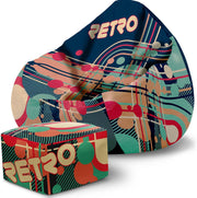 Paradise Sitzsack mit Fußhocker Retro Men's