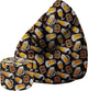 Pearshape Pouf with Footrest Beer And Pretzels-Velvet