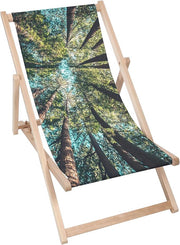 Vintage Wooden Deck Chair Tropical Forest