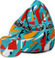 Pearshape Pouf with Footrest Color Cars-Velvet