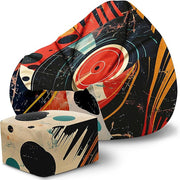Paradise Sitzsack mit Fußhocker Music