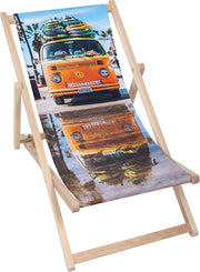 Vintage Wooden Deck Chair Hippie