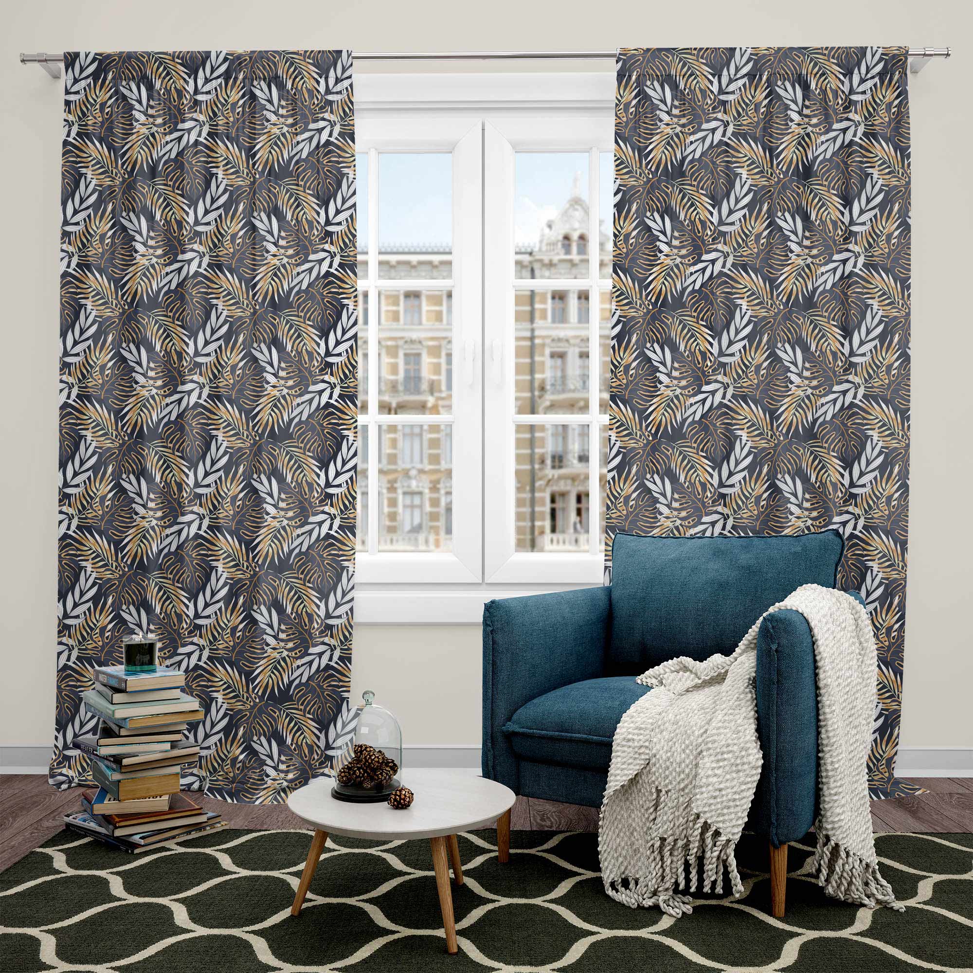 Golden Leaves-Tablecloth Fabric