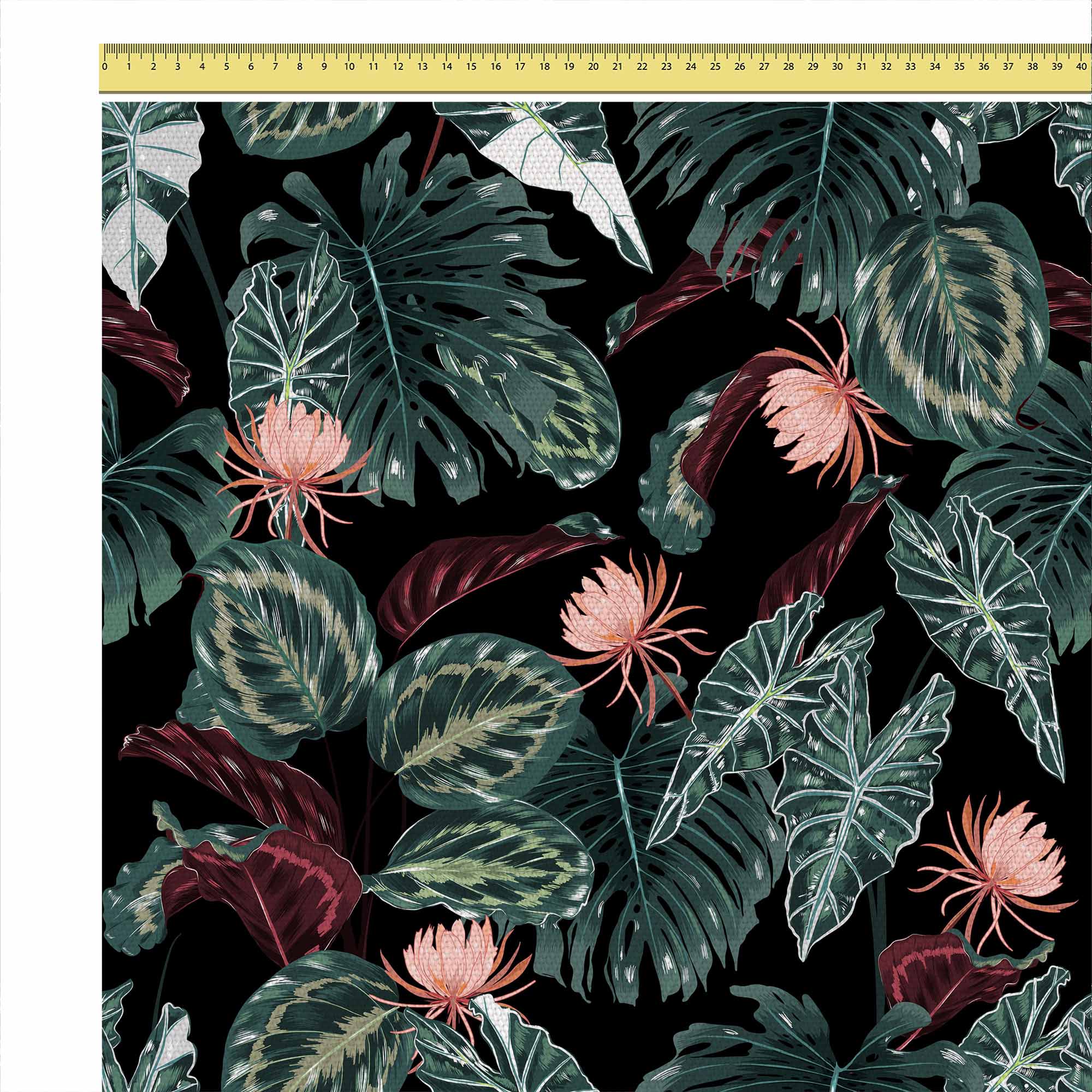Red Tropical Alocasia-Velvet
