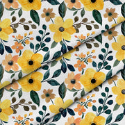 Gelbes Blumen-Aquarell-Flache Mikrofaser