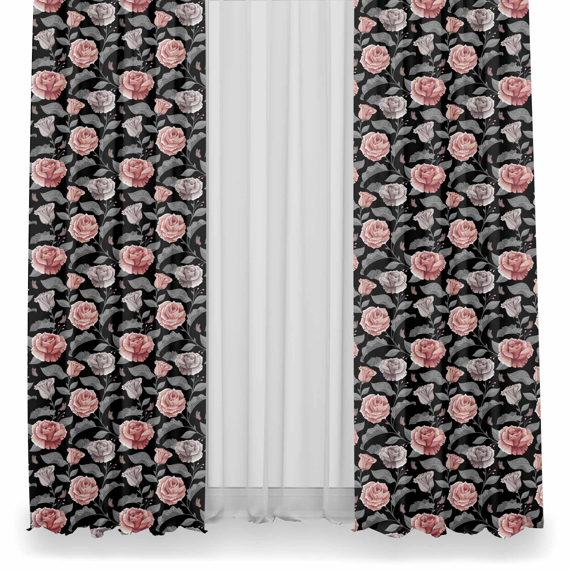 Dunkles Vintage-Blumenmuster-Samt