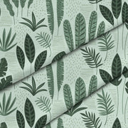 Tropical Green Leaves-Flat Microfiber