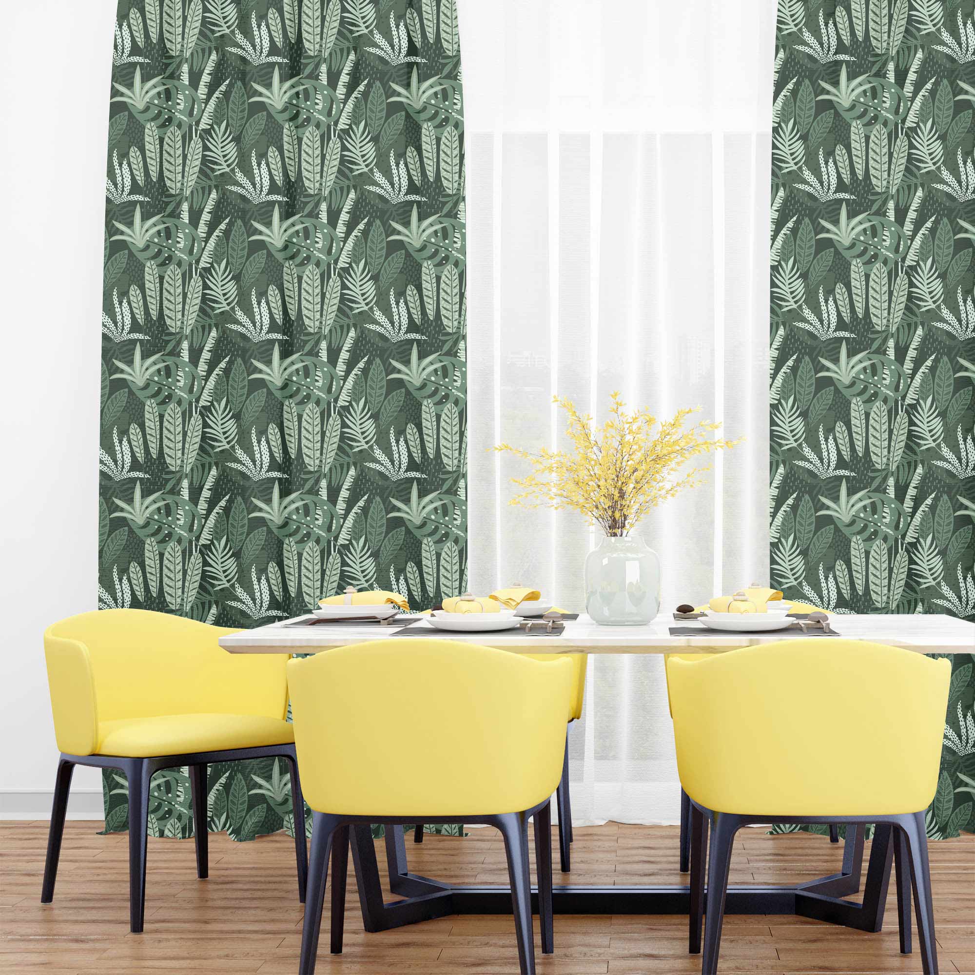 Tropical Green Jungle-Tablecloth Fabric