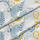Grey Floral Pattern-Flat Microfiber