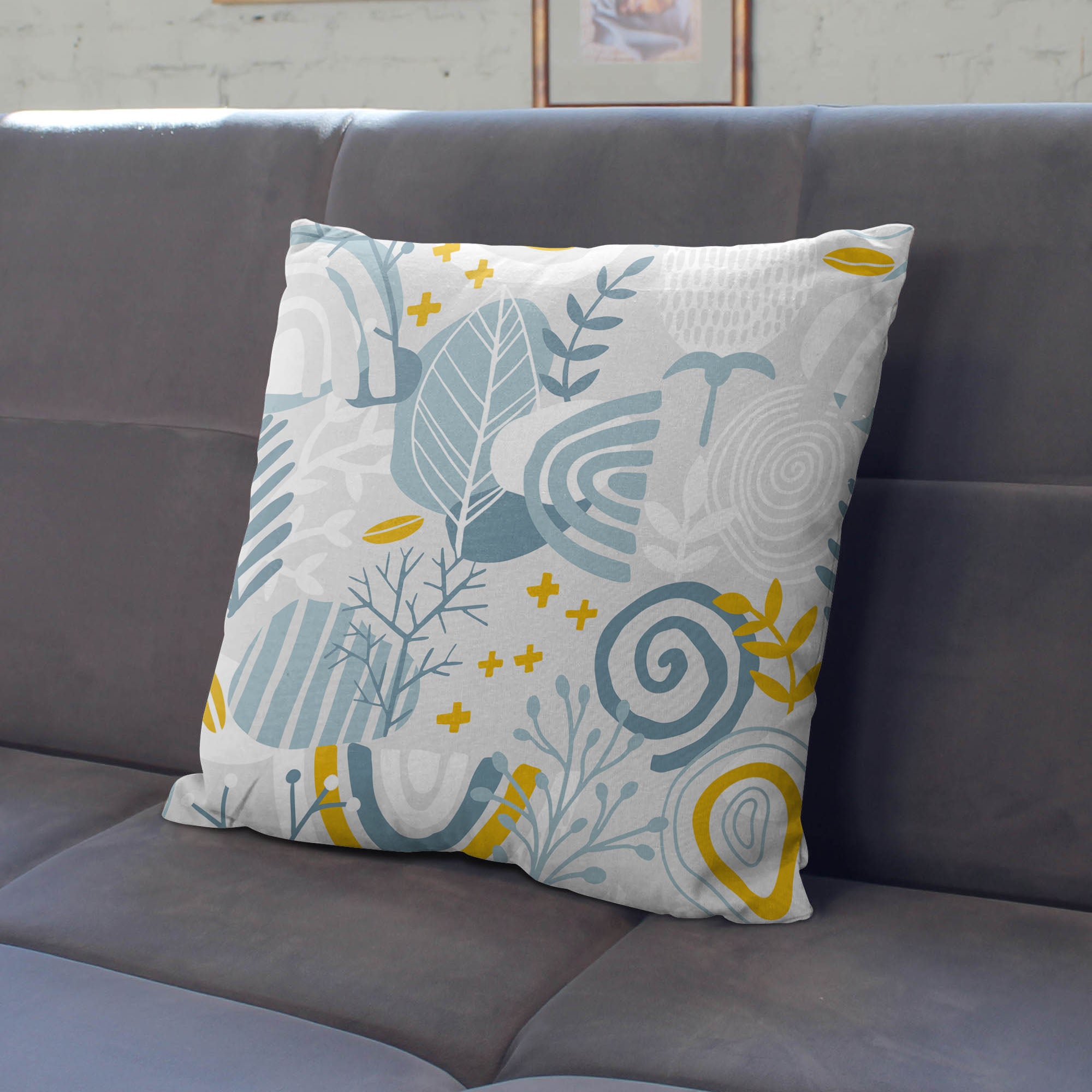 Grey Floral Pattern-Lincoln