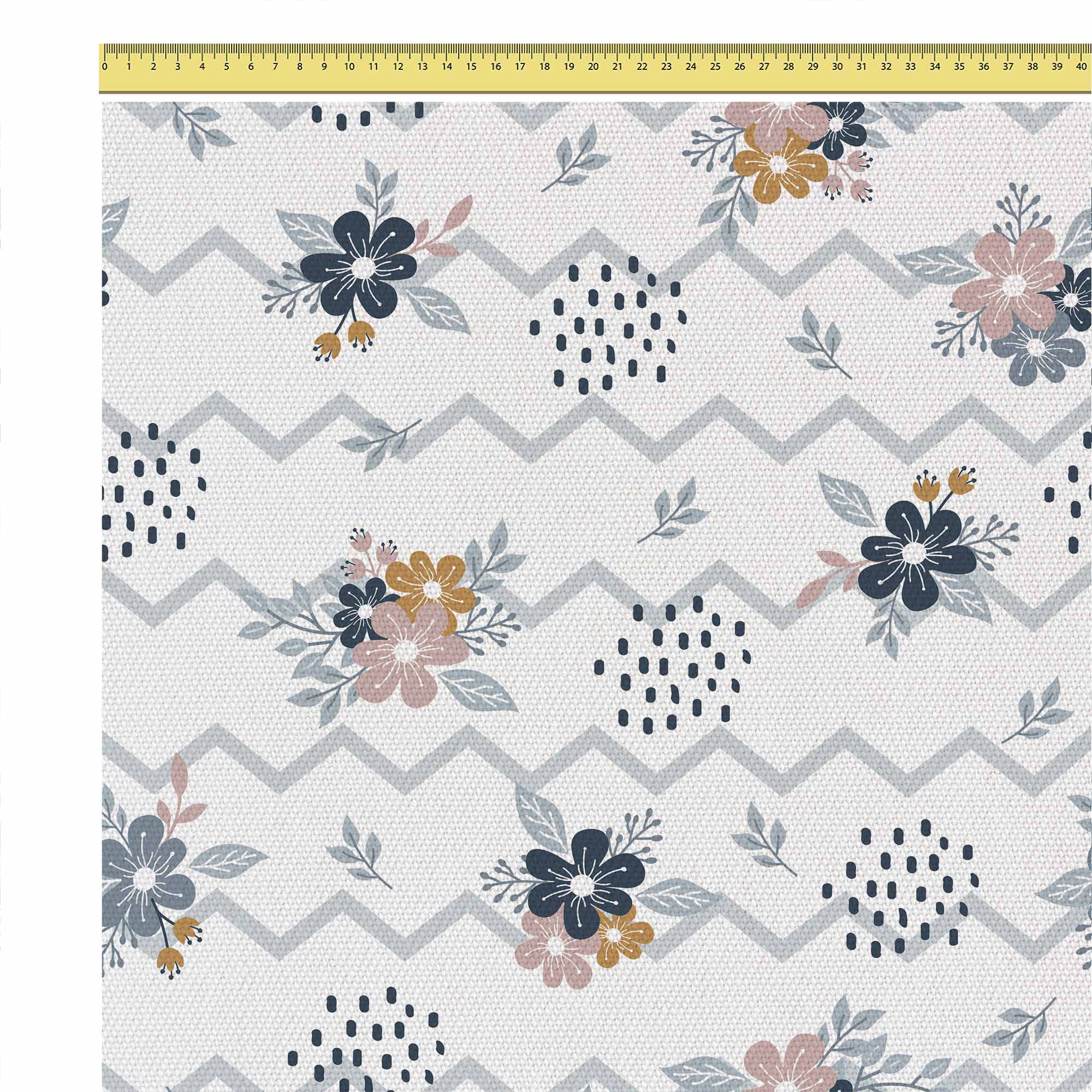 Chevron and Flowers