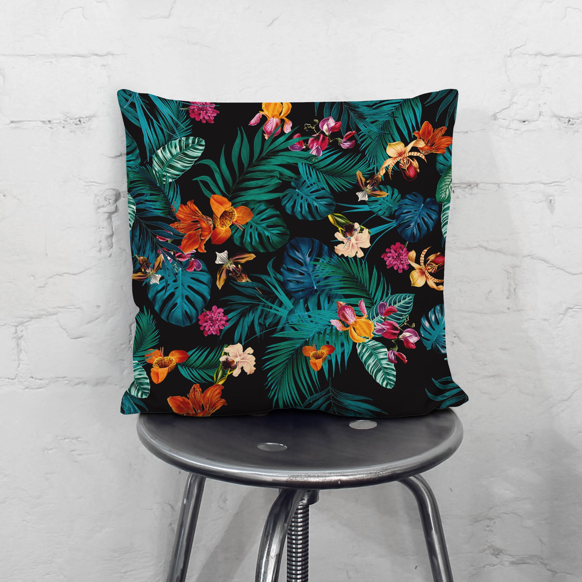 Dark Botanic Red Flat Microfiber