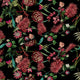 Dark Jungle Red-Tablecloth Fabric