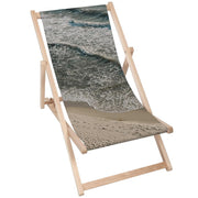 Vintage Wooden Deck Chair Calm Beach