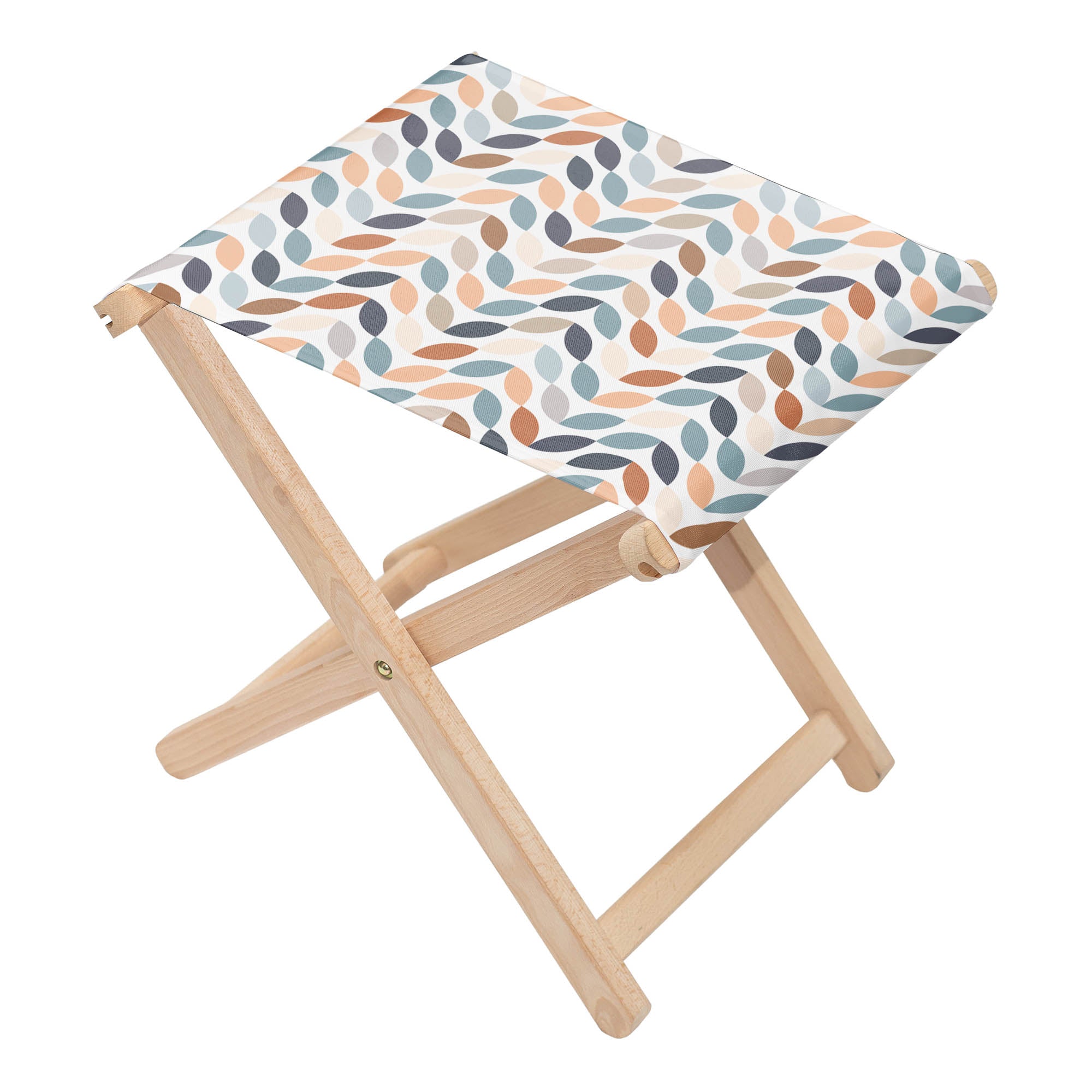 Chair Retro White Leaves
