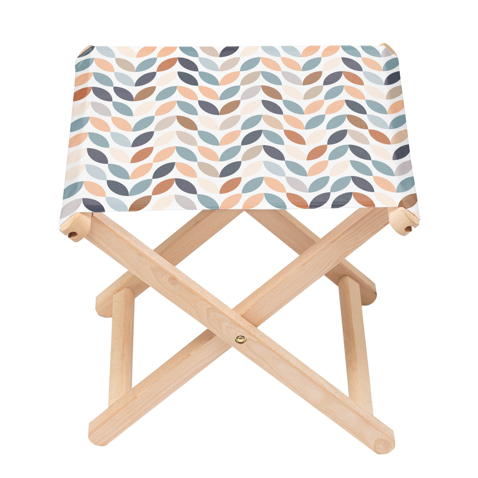 Chair Retro White Leaves