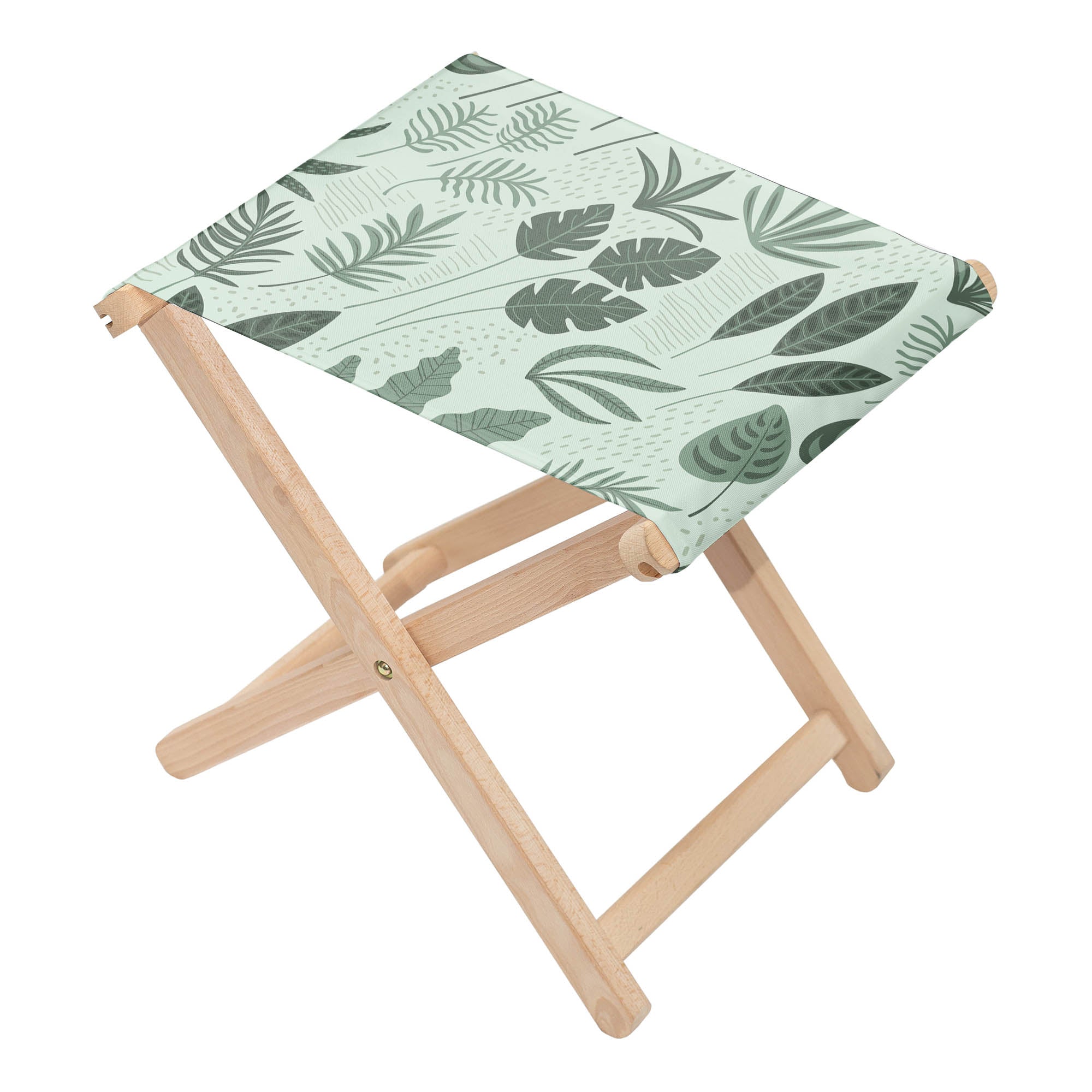 Chair Tropical Green Leaves