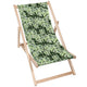 Wooden Lounger Monstera Leaves Grid-M
