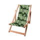 Wooden Lounger Monstera Leaves Grid-S