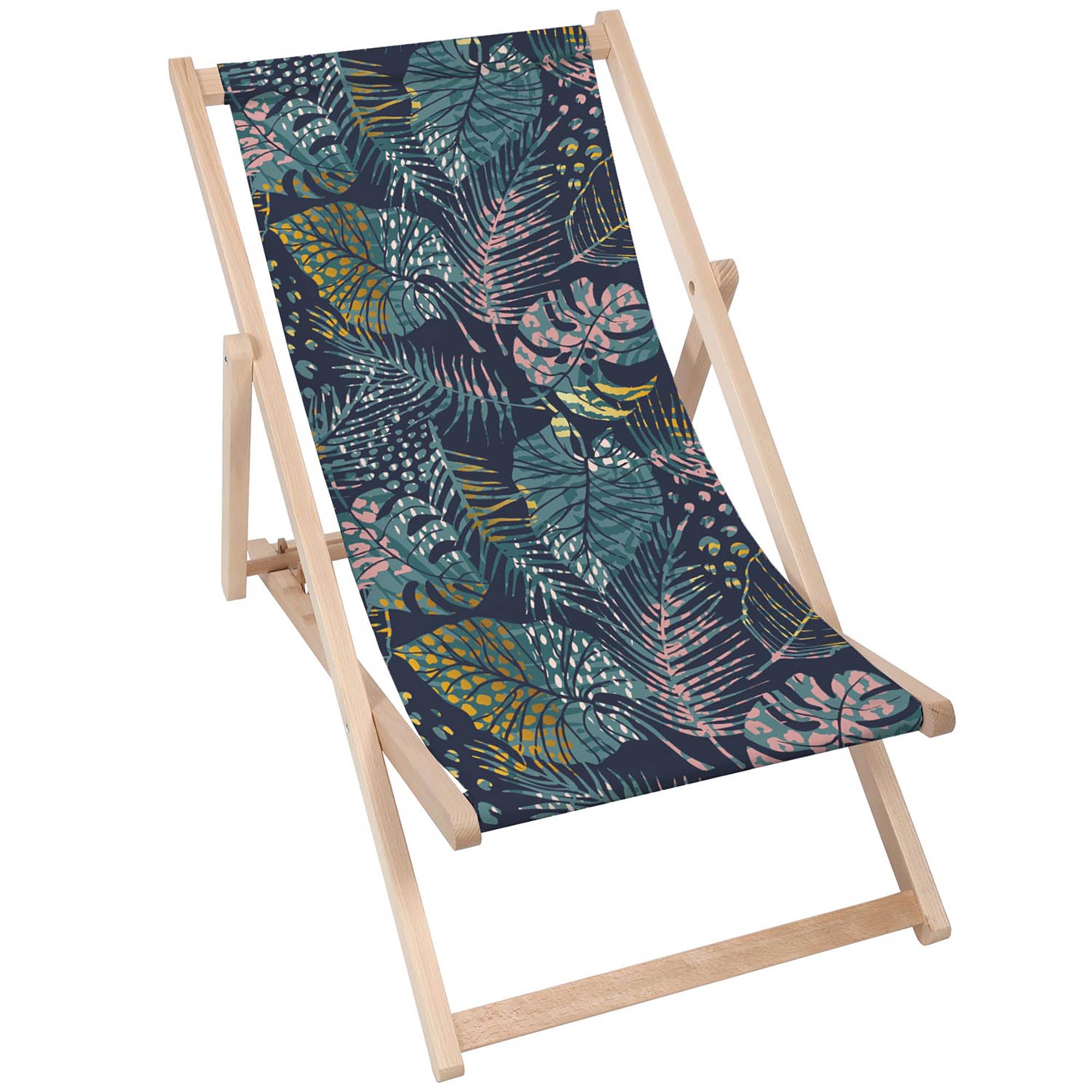 Wooden Deck Chair Animal Textures Plants-M