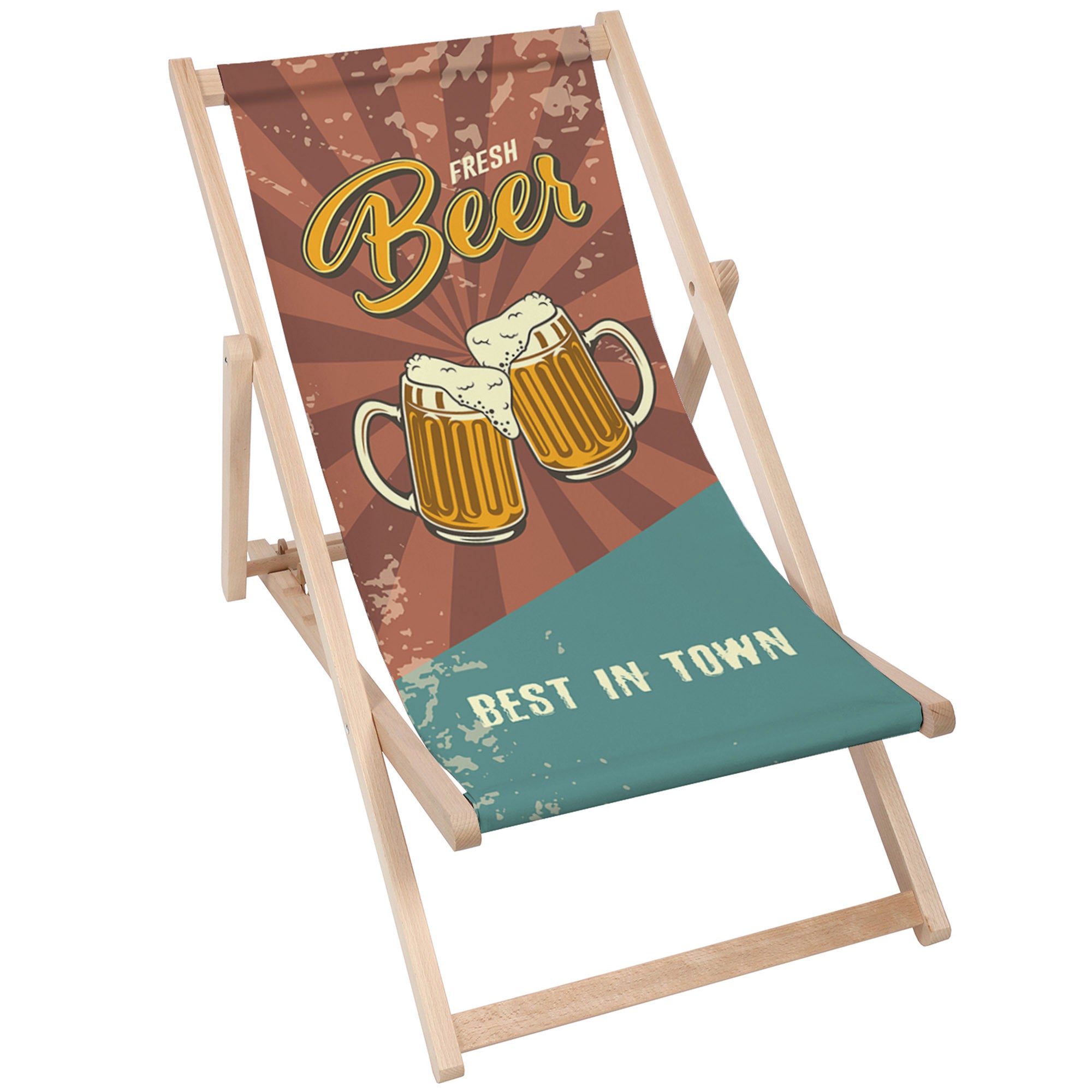 Wooden Deck Chair Beer