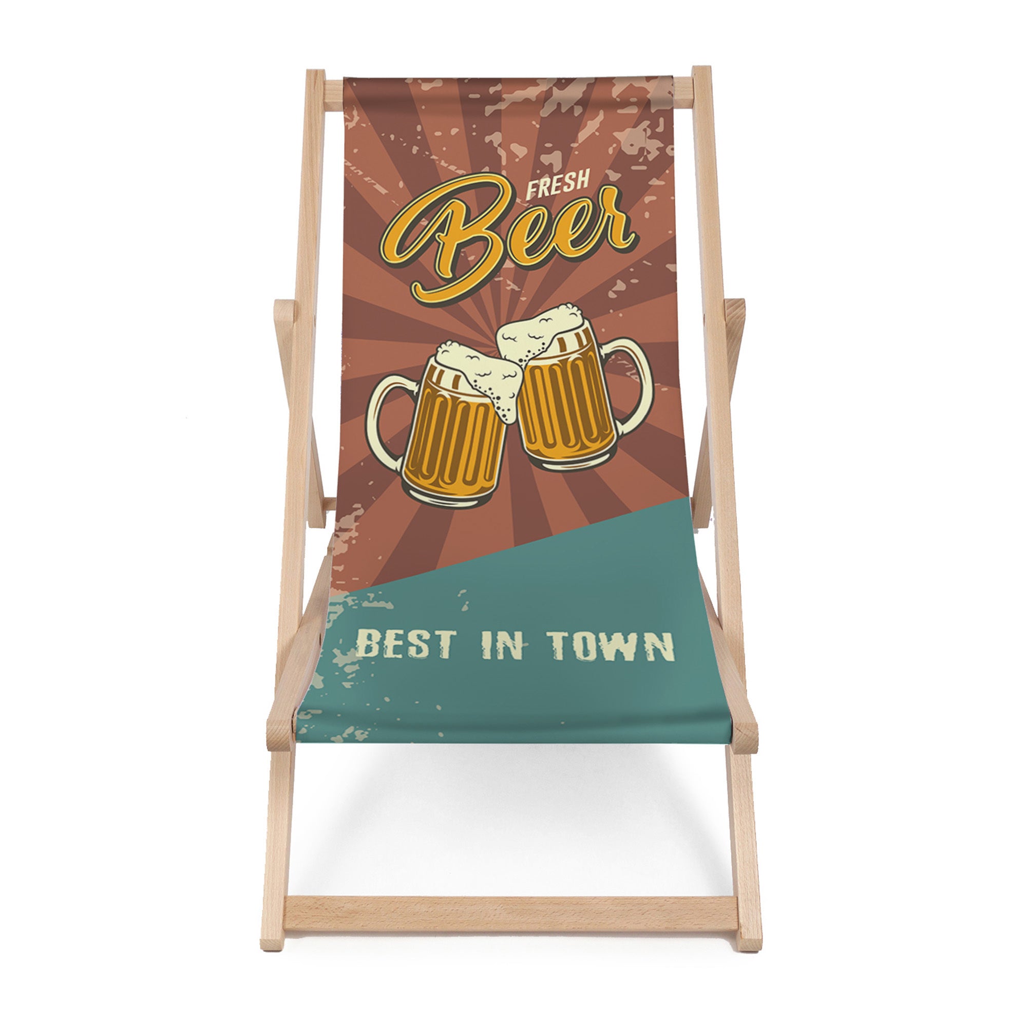 Wooden Deck Chair Beer