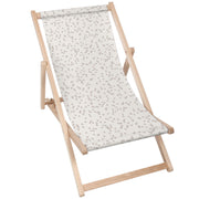 Wooden Deck Chair Beige Dots -M