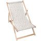 Wooden Deck Chair Beige Dots -M
