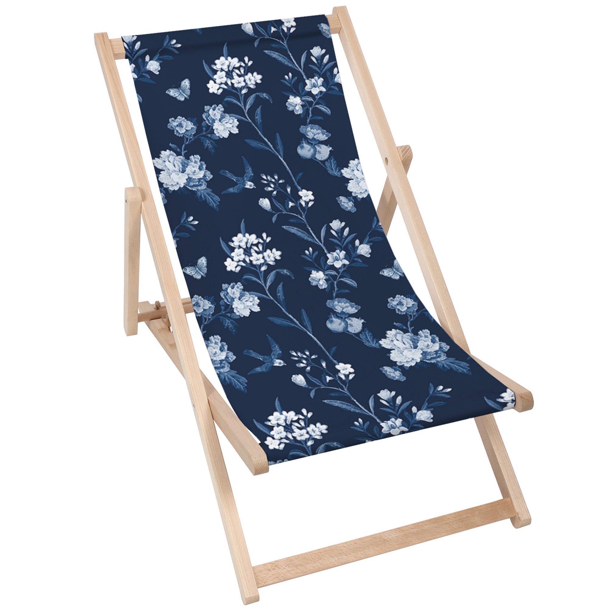Leżak drewniany Blue Botanical-M