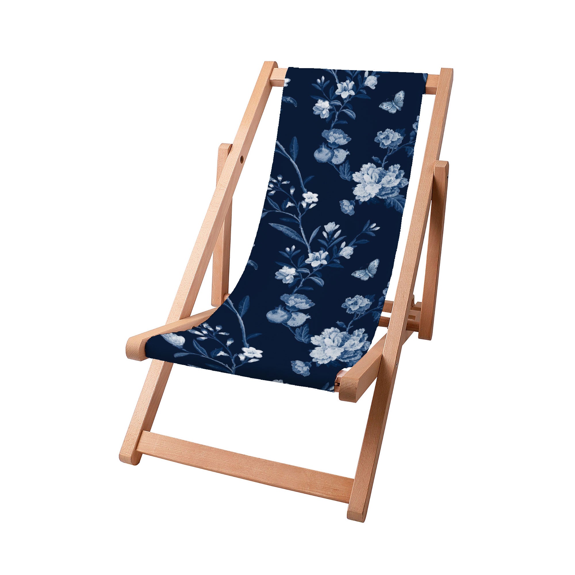 Leżak drewniany Blue Botanical-S