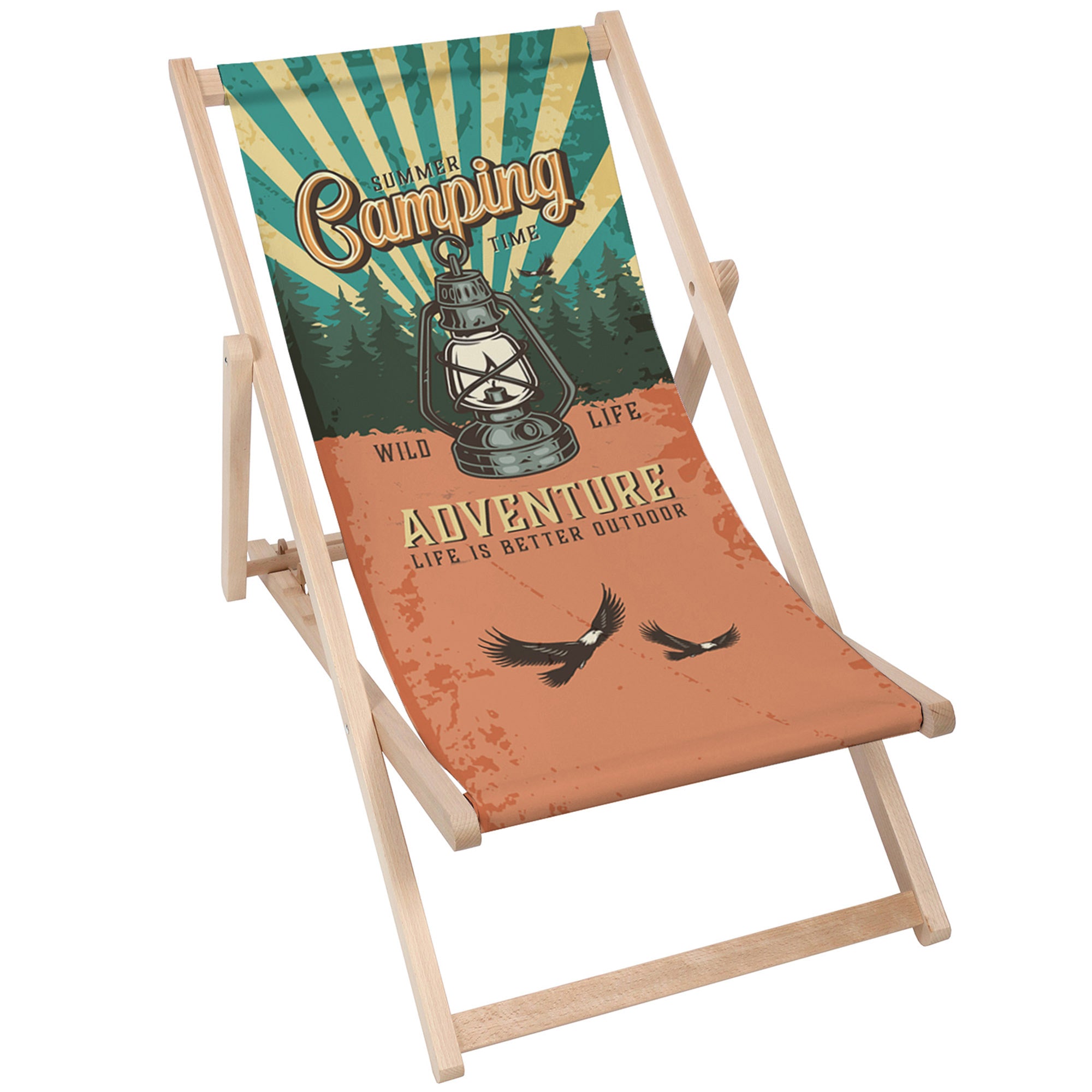 Wooden Deck Chair Camping