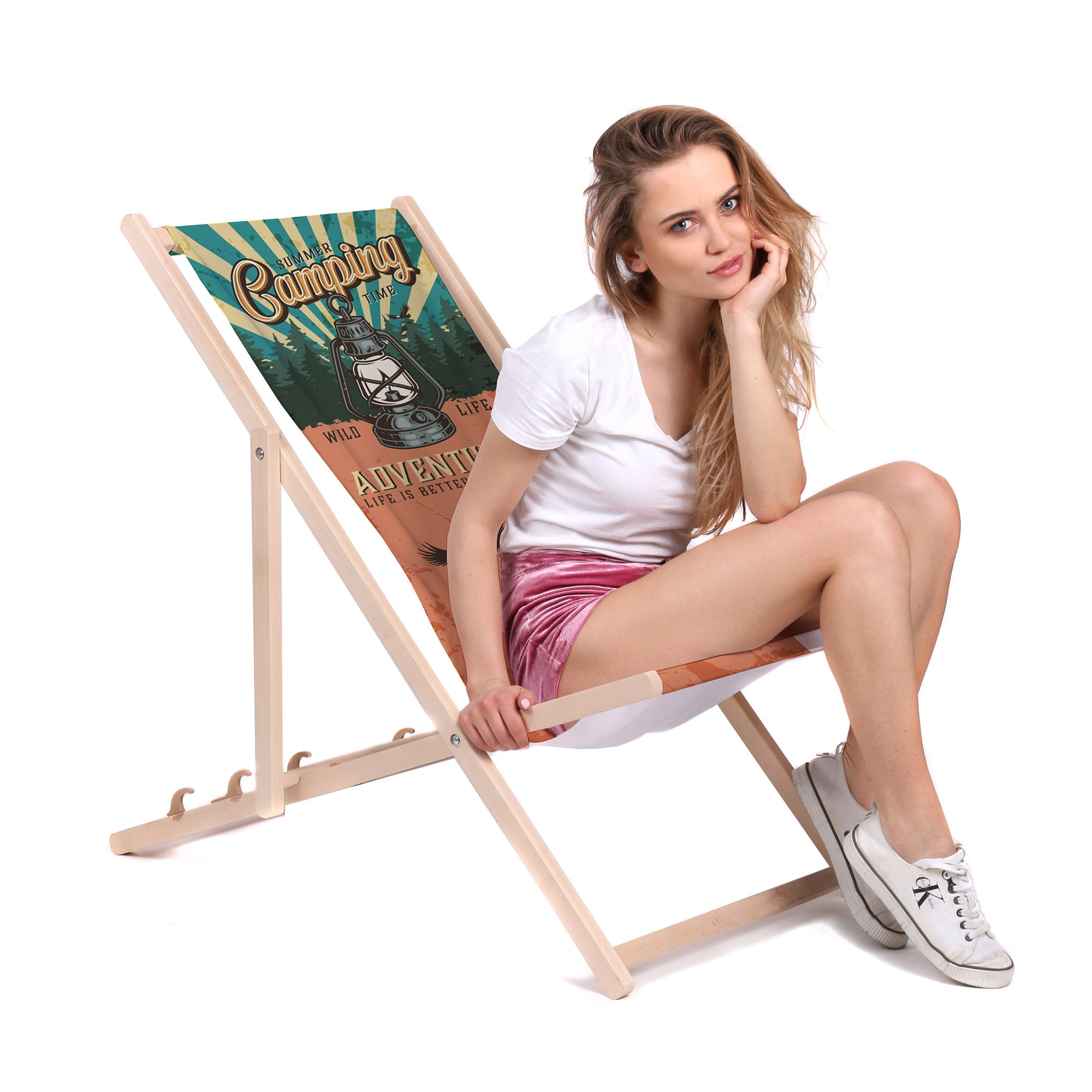 Wooden Deck Chair Camping