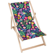 Wooden Deck Chair Exotic Floral-M