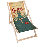 Wooden Deck Chair Garage Cafe
