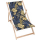 Dřevěné lehátko Monstera Gold Navy Blue-M