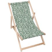 Wooden Deck Chair Abstract Brush Leaves-M