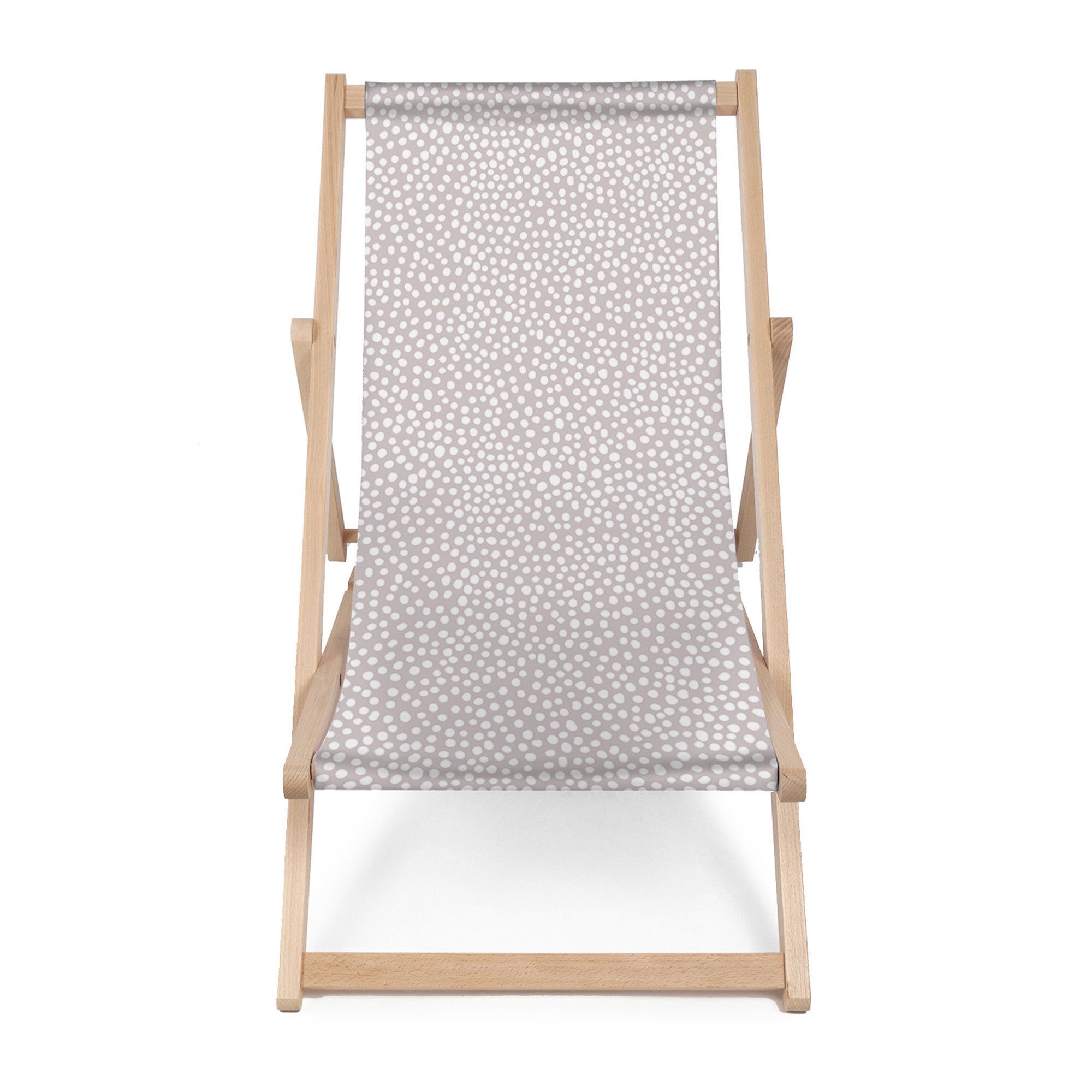 Wooden Deck Chair Abstract Earth Dots-M