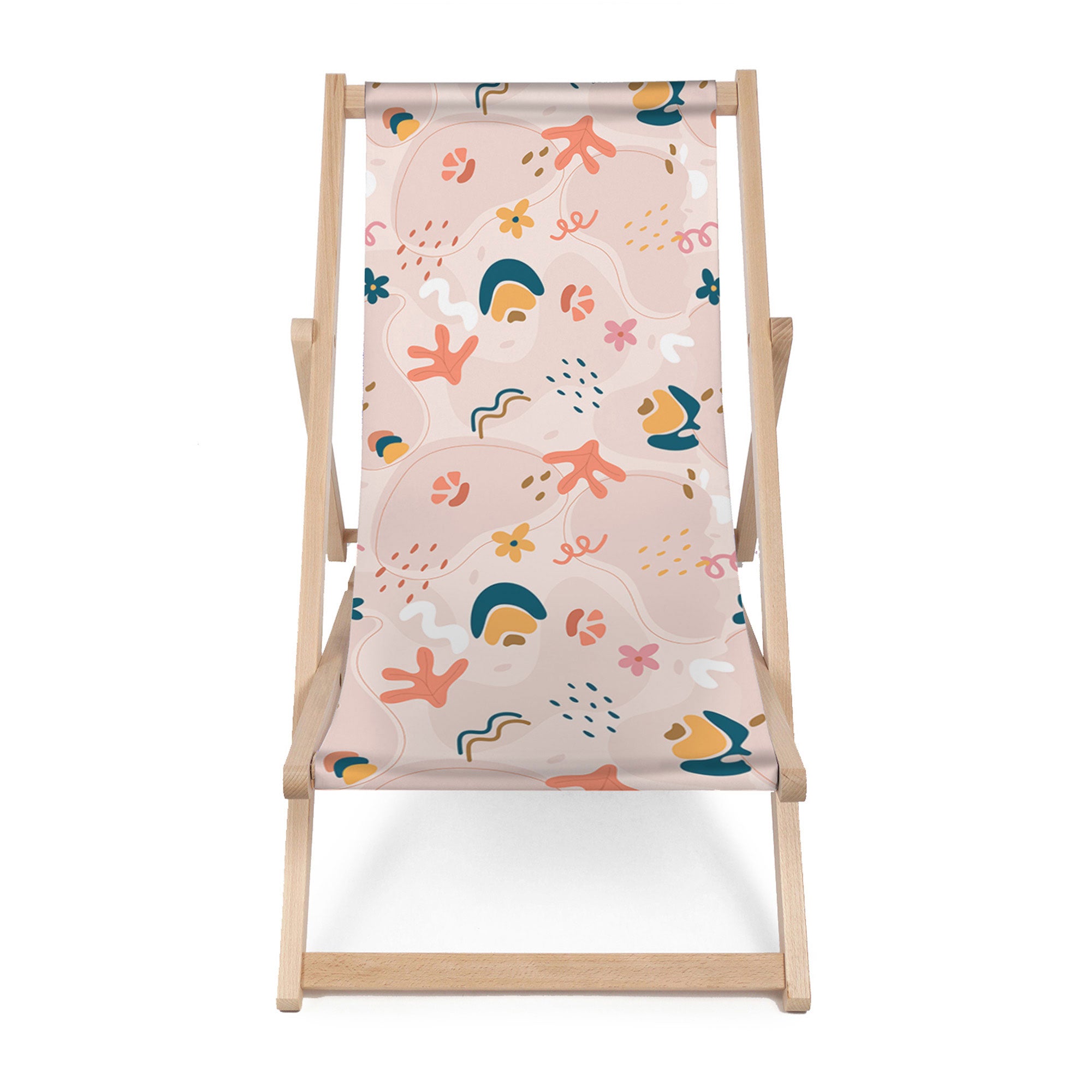 Wooden Deck Chair Cheerful Abstract-M